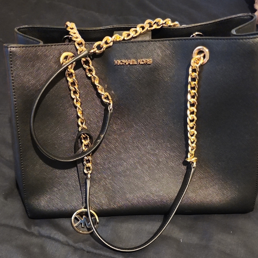 Michael Kors Black and Gold Women's Bag